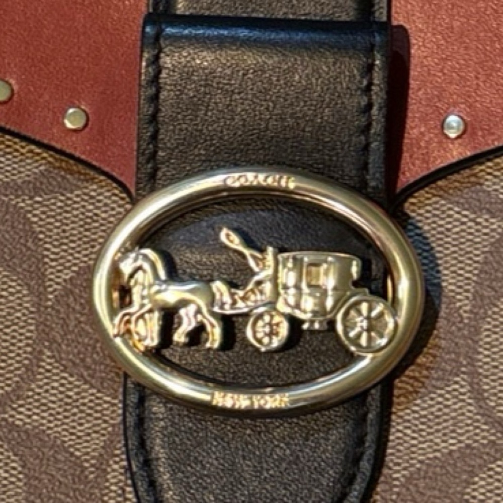 Coach Georgie Sagglebag In Signature Canvas C3593 - image 4